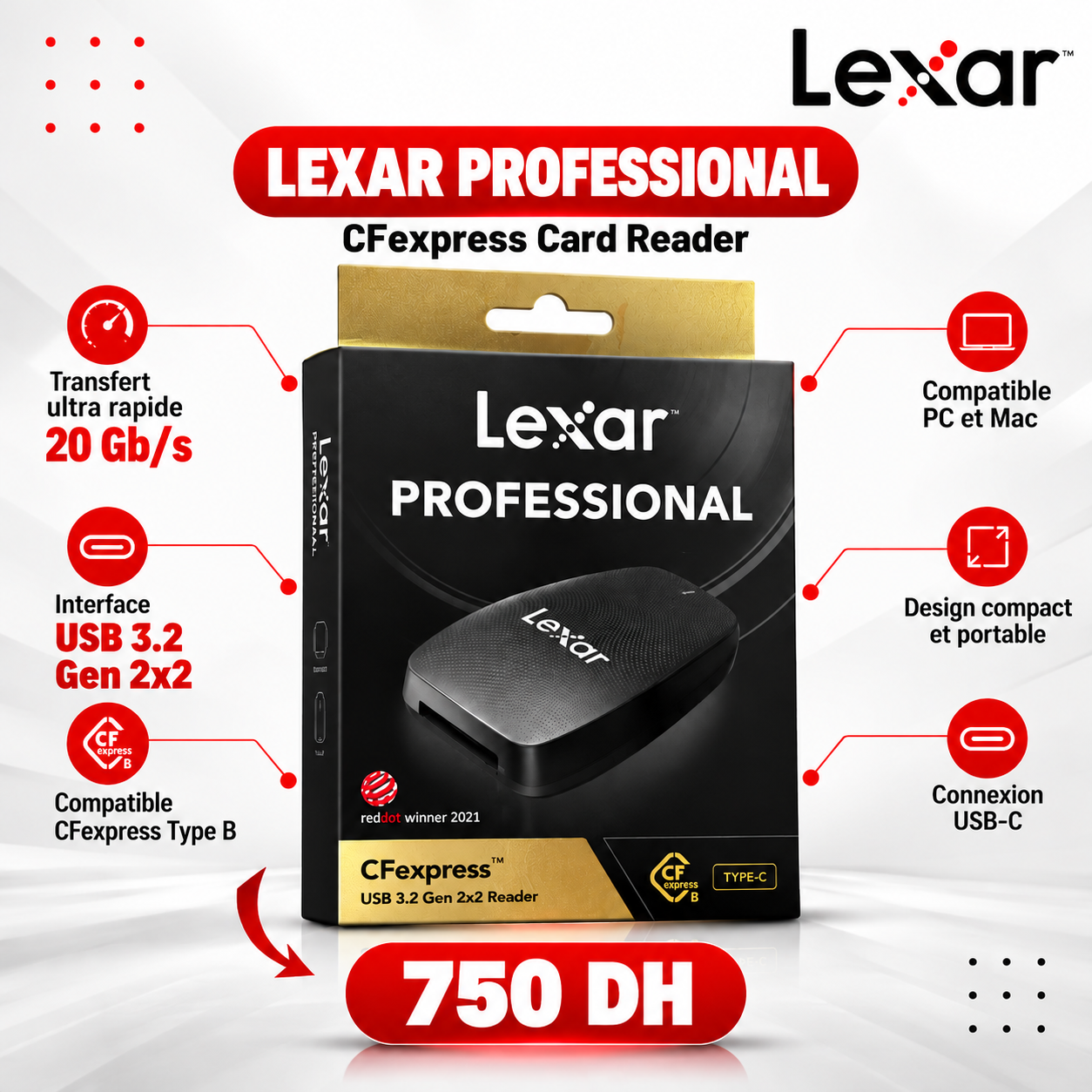 Lexar Professional CFexpress Type B Card Reader - Saymon Shop