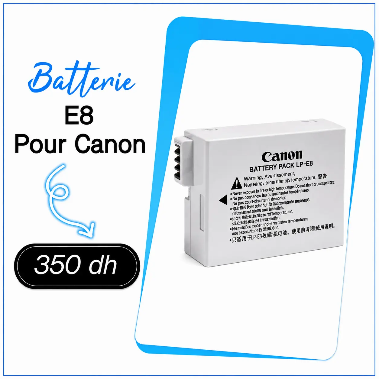 Batterie E8 pour Canon - Saymon Shop