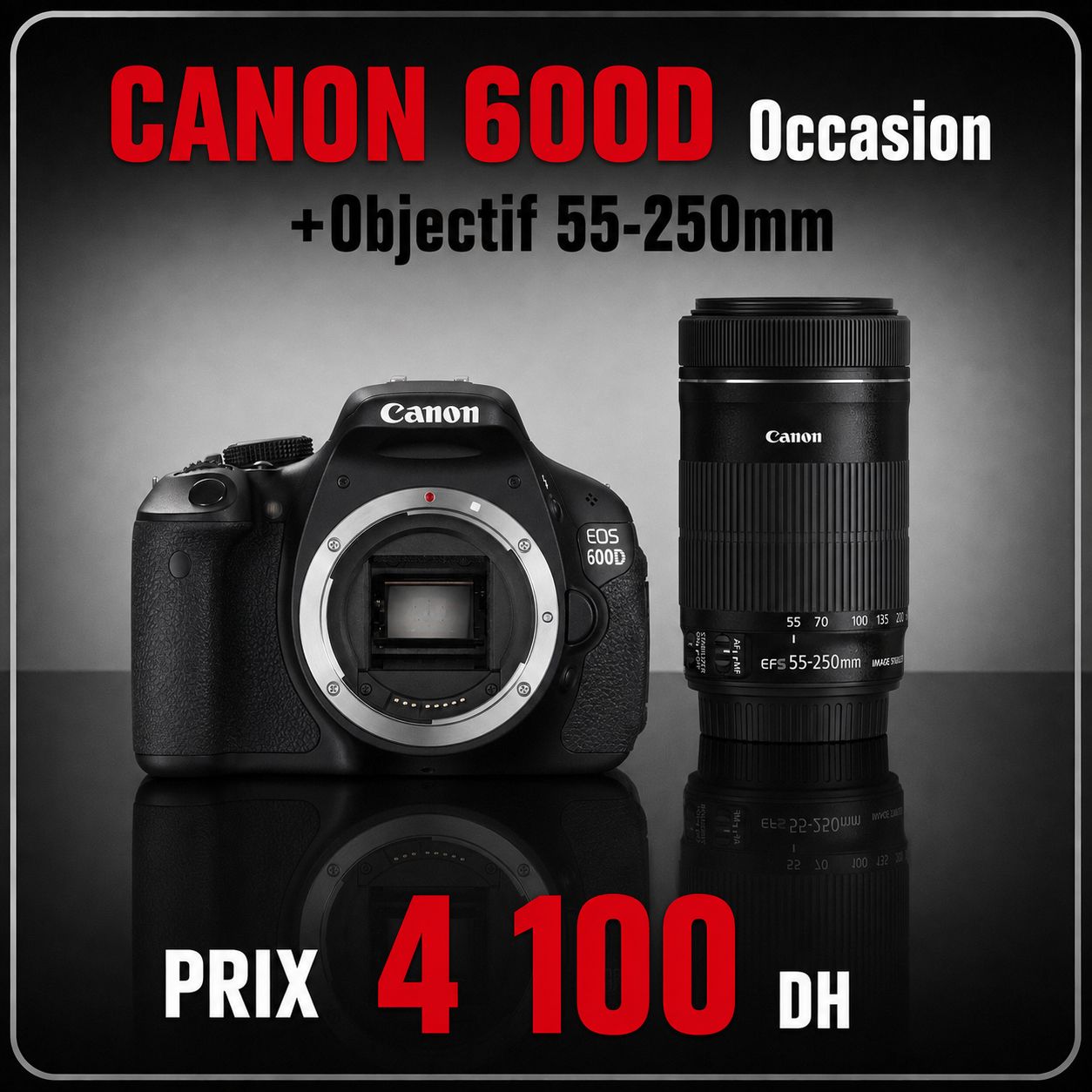 Canon 600D + 55-250mm (occasion) - Saymon Shop