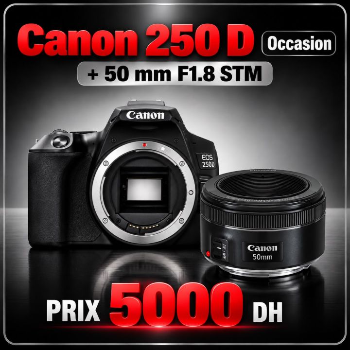 Canon EOS 250D + 50mm F1.8 STM — Occasion