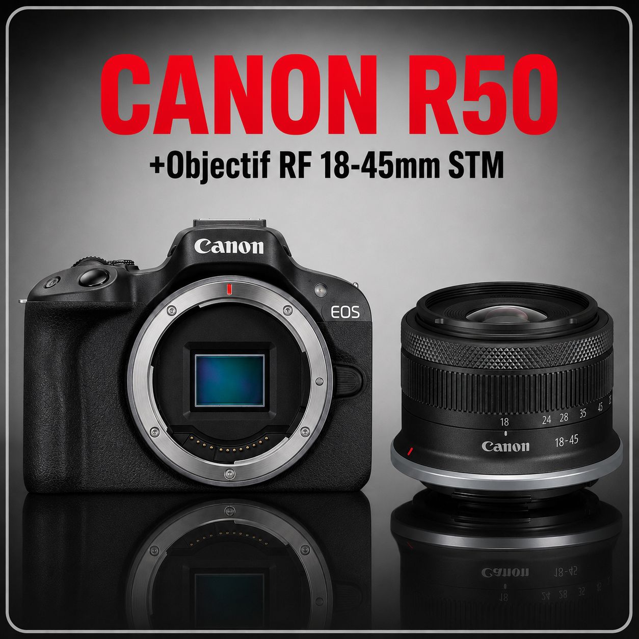 Canon R50 + Objectif RF 18-45mm STM - Saymon Shop