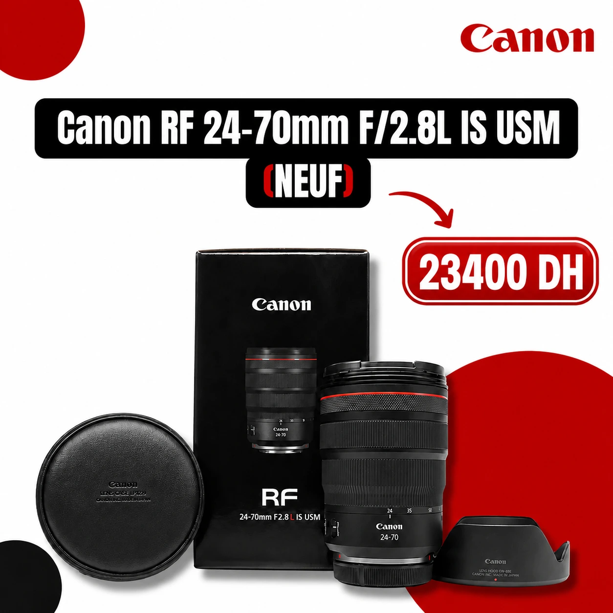Canon RF 24-70mm F/2.8L IS USM (NEUF) - Saymon Shop