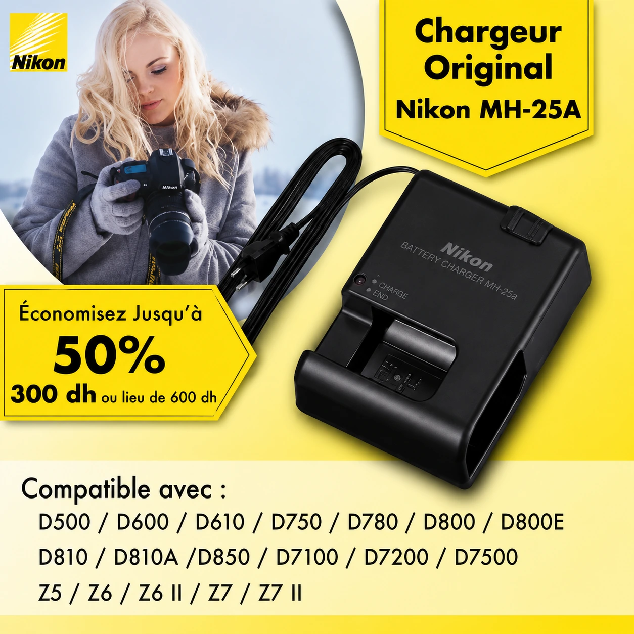 Chargeur Nikon MH-25A - Saymon Shop