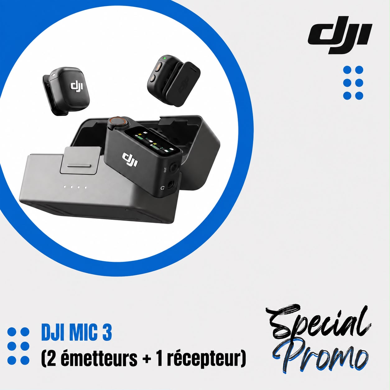 DJI Mic 3 (2 TX + 1 RX + Charging Case) - Saymon Shop