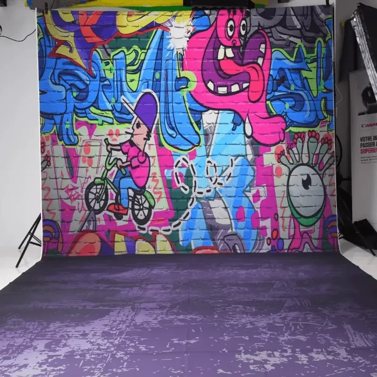 Fond 3D en Papier effet Graffiti (Style 2) - Saymon Shop