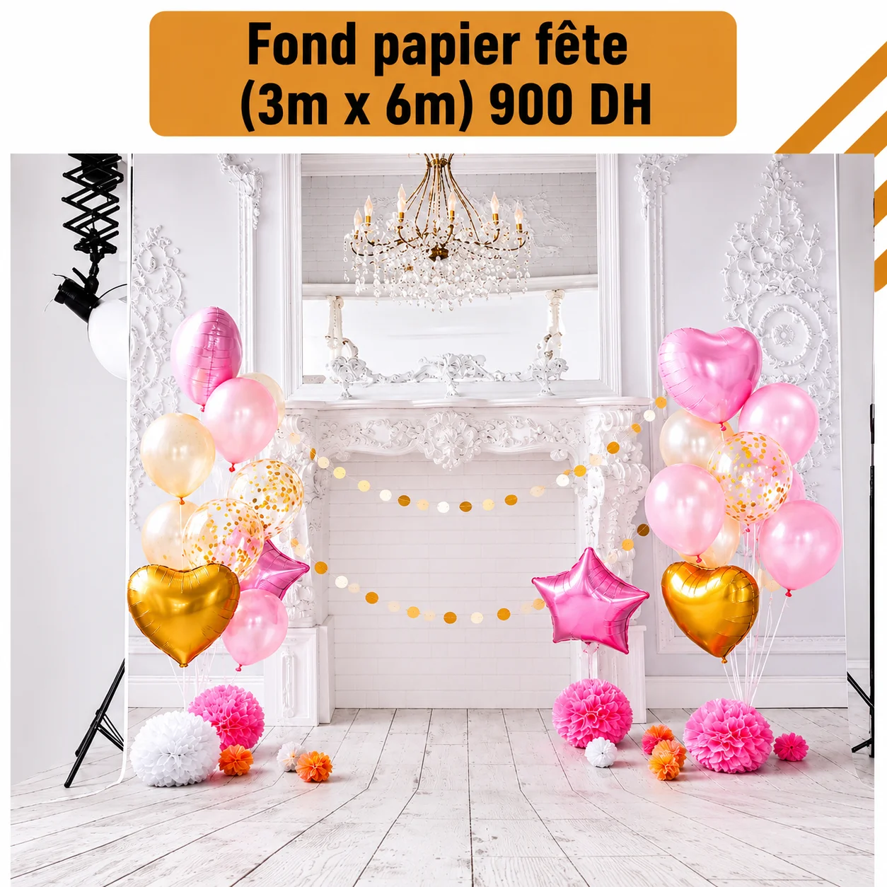 Fond 3D en Papier Fête - Saymon Shop