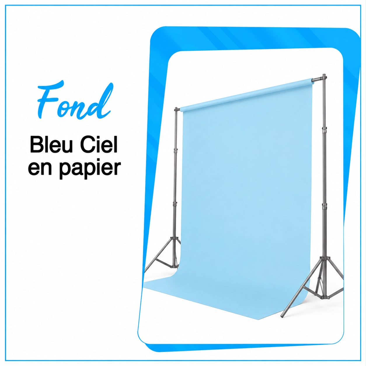 Fond en Papier bleu ciel - Saymon Shop