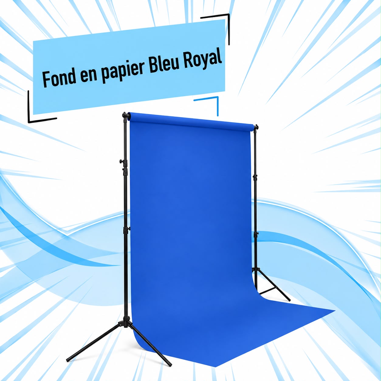 Fond en Papier bleu royal - Saymon Shop