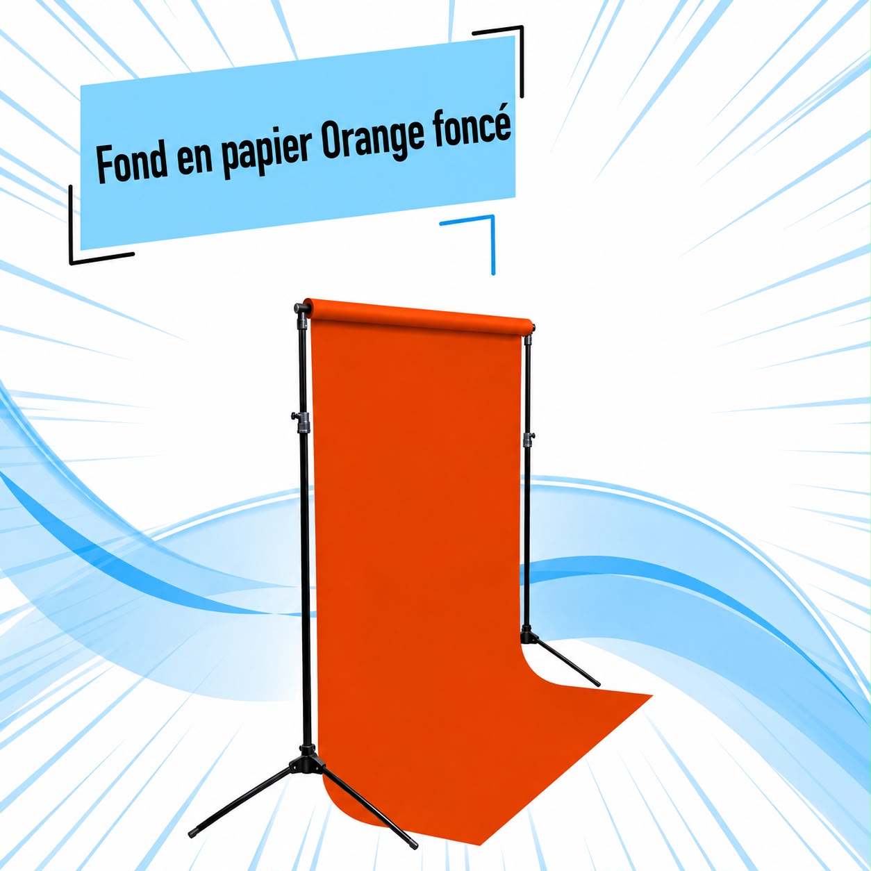 Fond en Papier Orange foncé - Saymon Shop