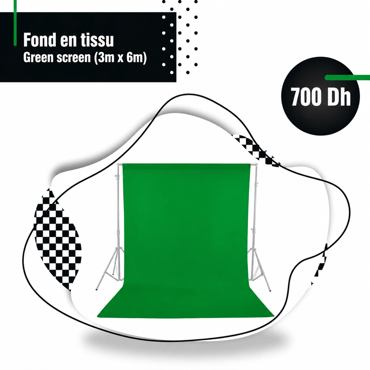 Fond en tissu Green Screen - Saymon Shop