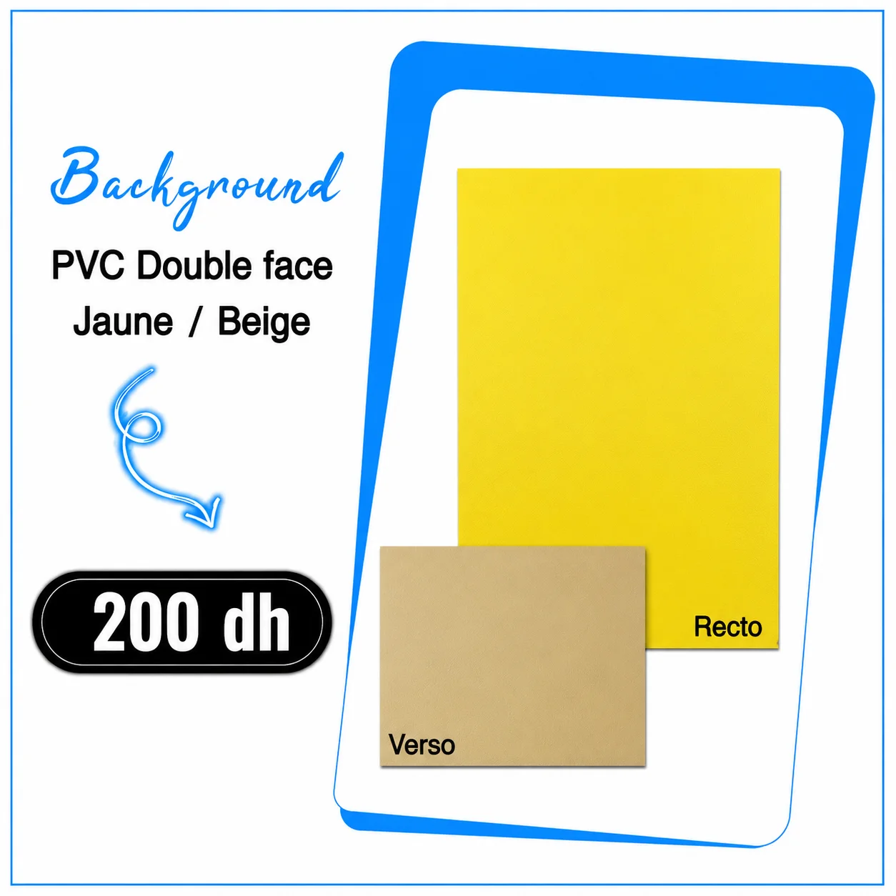 Fond PVC double face Jaune / Beige - Saymon Shop