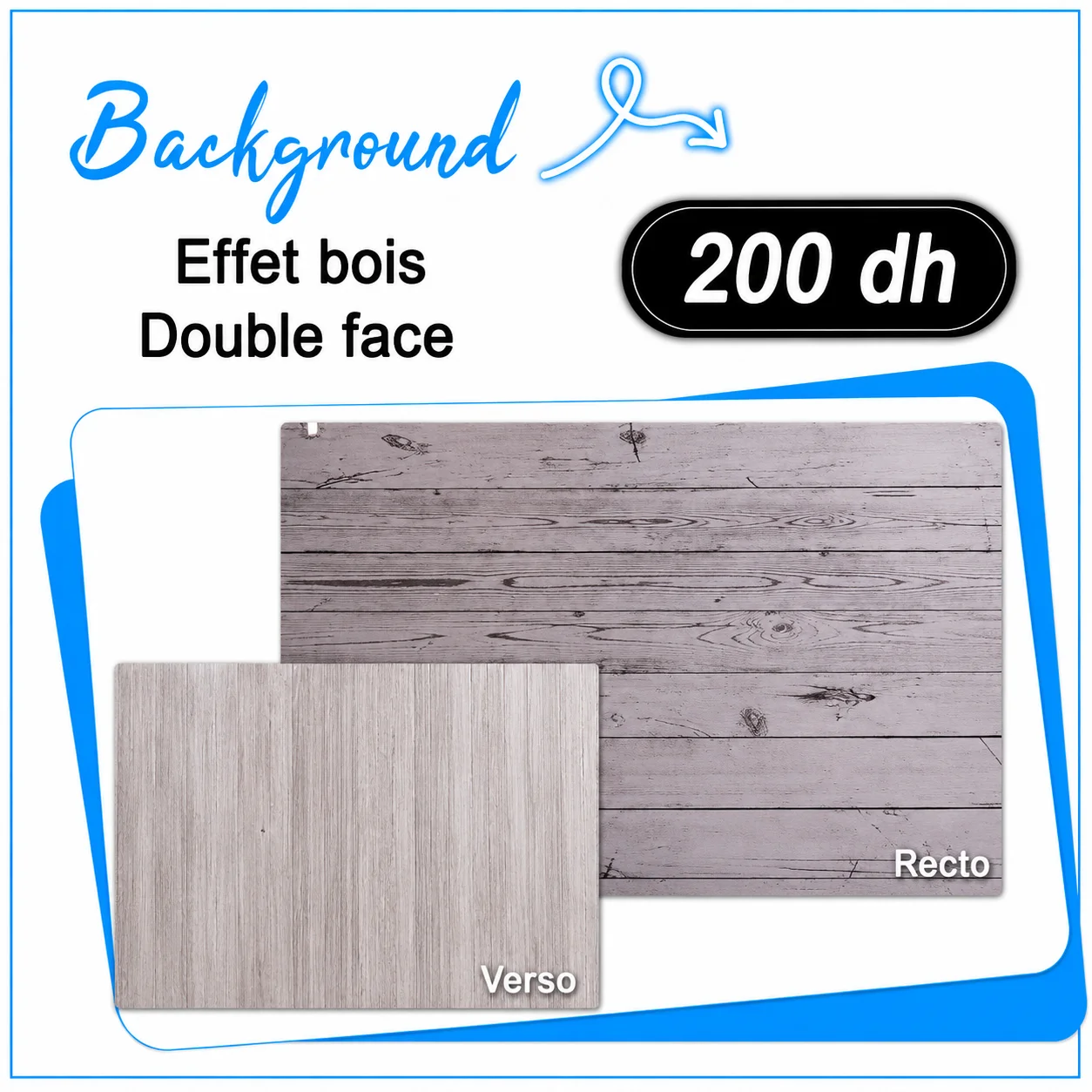 Fond PVC effet bois double face - Saymon Shop