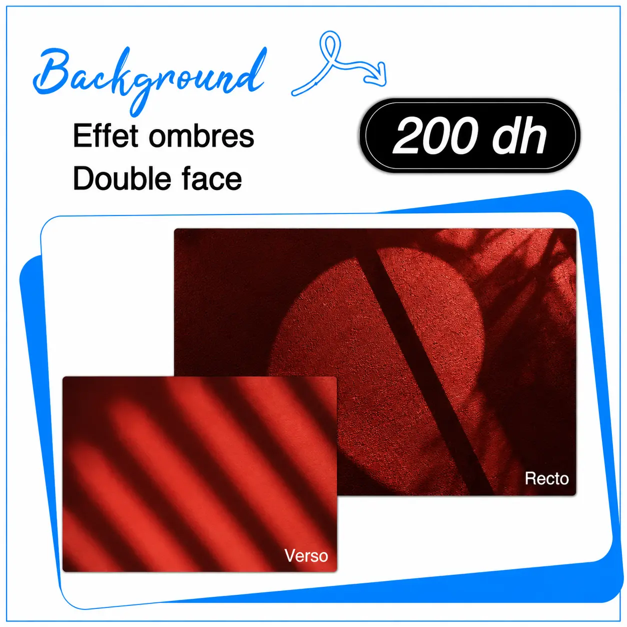 Fond PVC effet ombres double face - Saymon Shop