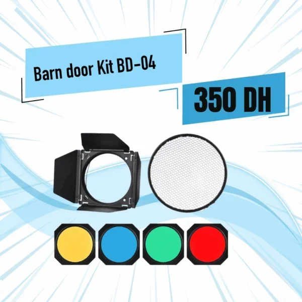 Gélatine + Barndoor Kit BD-04 — NEUF - Saymon Shop
