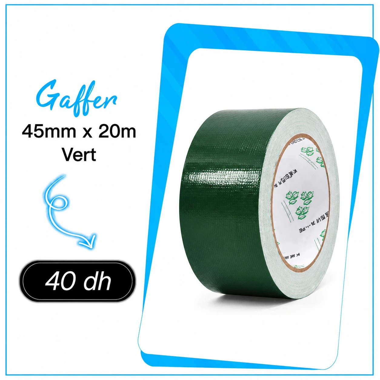 Gaffer 45mm x 20m Vert - Saymon Shop