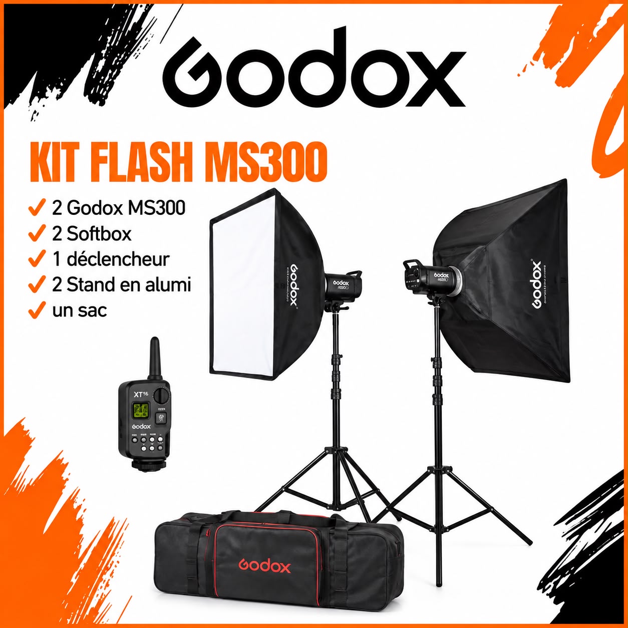 KIT FLASH GODOX MS300 - Saymon Shop