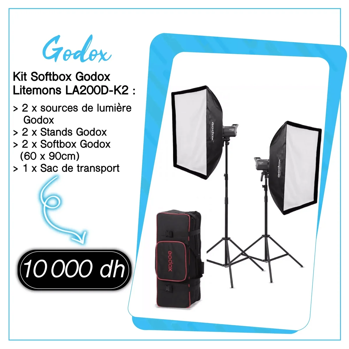 Kit Softbox Godox Litemons LA200D-K2 - Saymon Shop