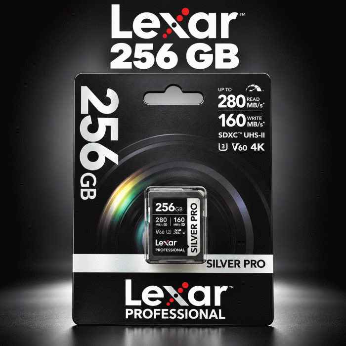 Lexar Professional Silver Pro 256GB SD Card - Saymon Shop