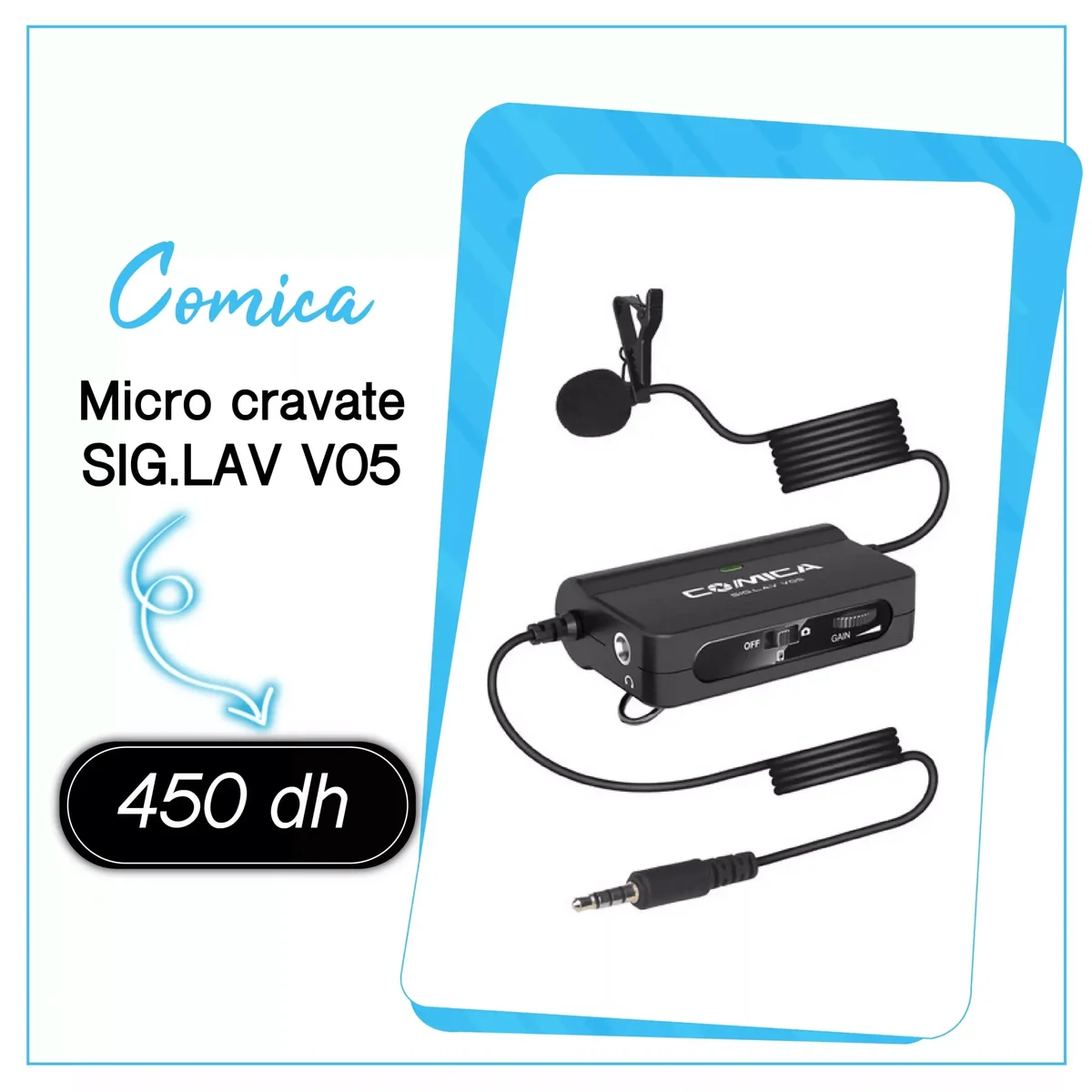 Micro Cravate avec fil Comica SIG.LAV V05 - Saymon Shop
