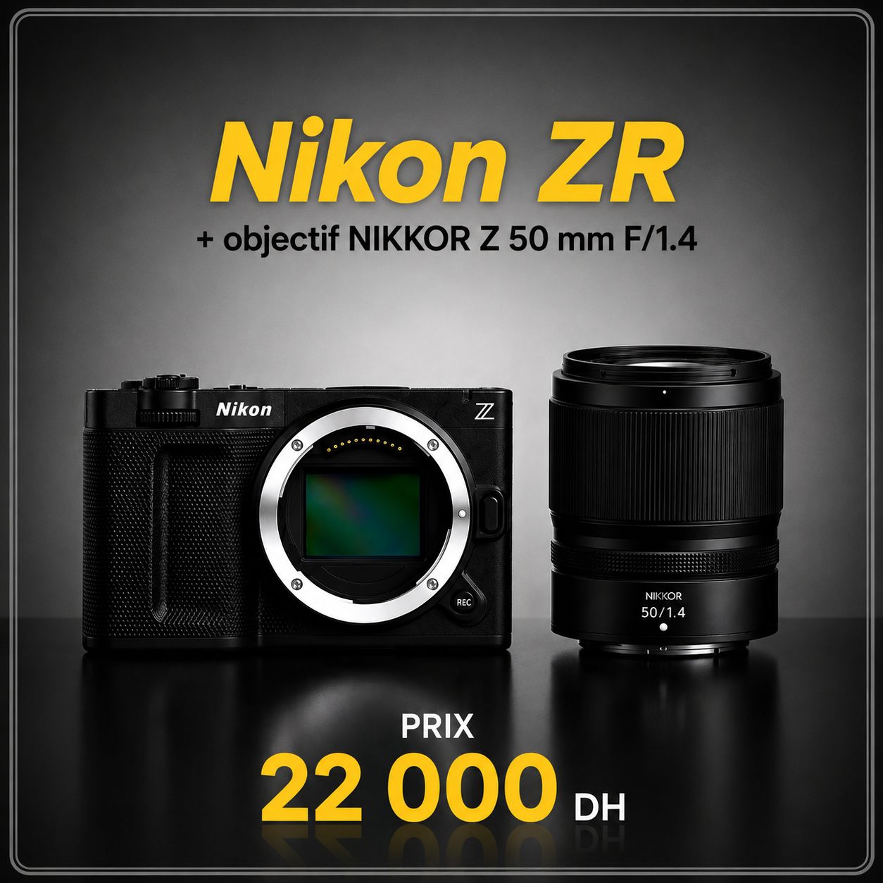 Nikon ZR + Objectif NIKKOR Z 50mm F/1.4 - Saymon Shop