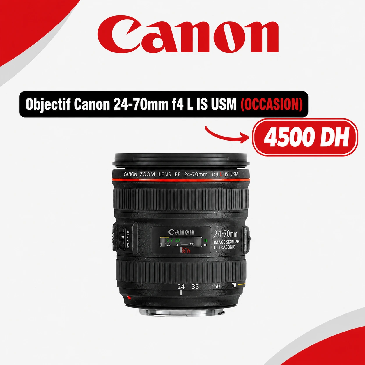 Objectif Canon 24-70mm f4 L IS USM - Occasion - Saymon Shop