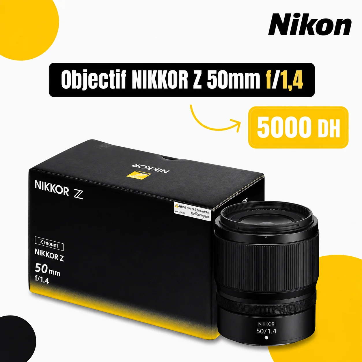 Objectif NIKKOR Z 50mm f/1,4 - Saymon Shop