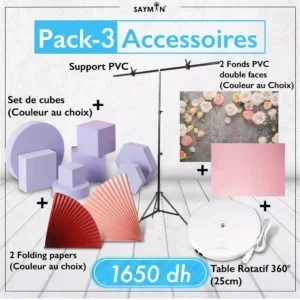 Pack 3 : Accessoires pour Shooting des Produits - Saymon Shop