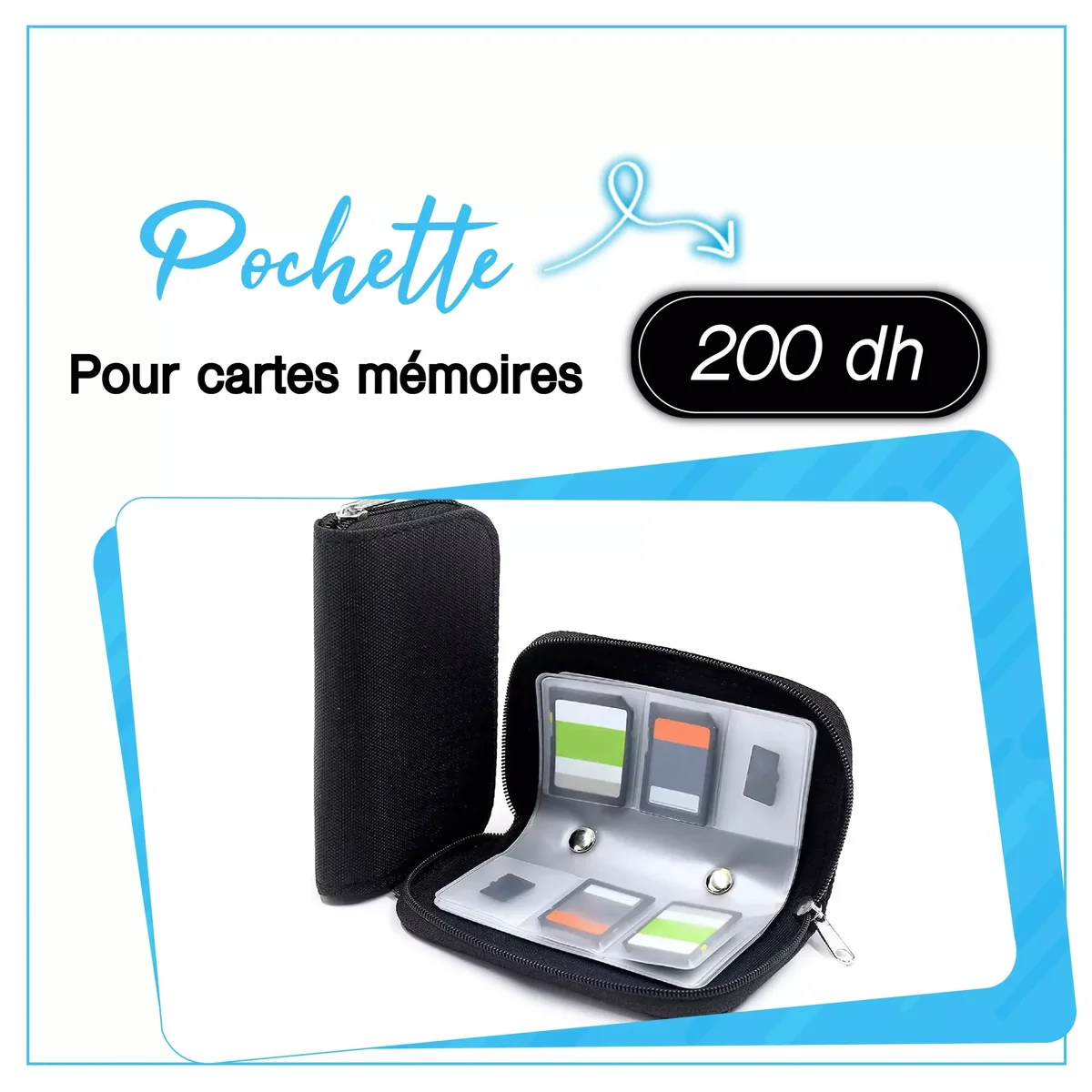 Pochette pour cartes mémoires - Saymon Shop