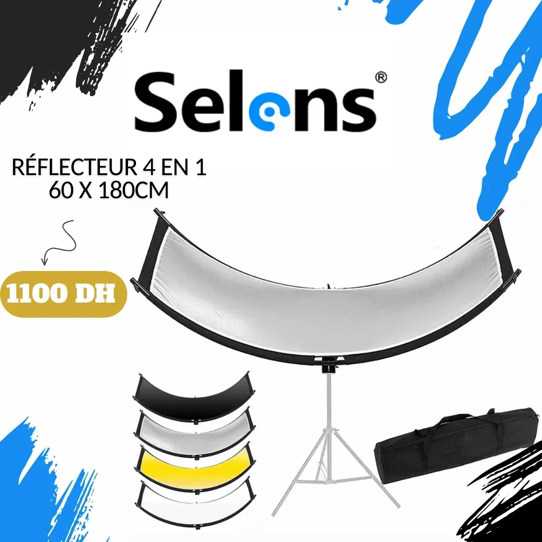 Reflecteur Selens 60 x 180cm 4 en 1 - Saymon Shop