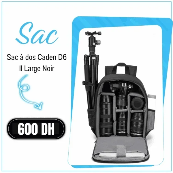 Sac à dos Caden D6 II Large Noir - Saymon Shop