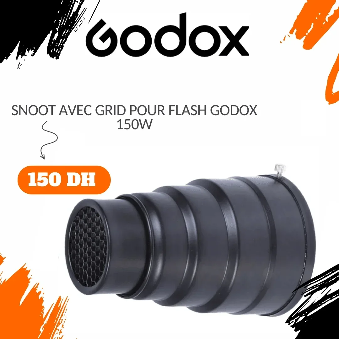 Snoot avec Grid pour Flash Godox 150W — NEUF - Saymon Shop