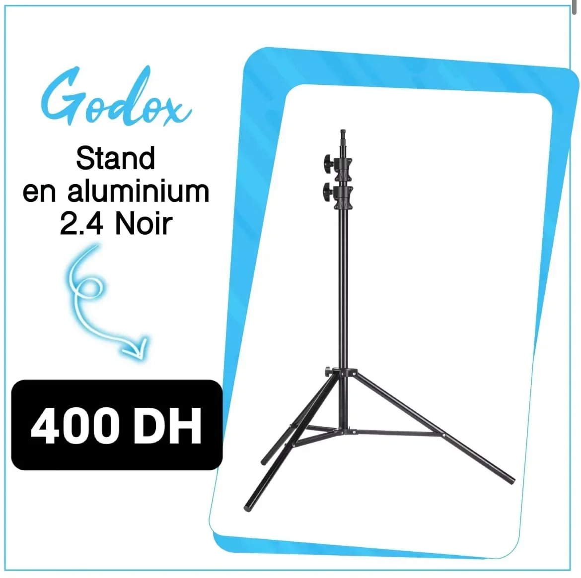 Stand en Aluminium Noir 2,40m - Saymon Shop