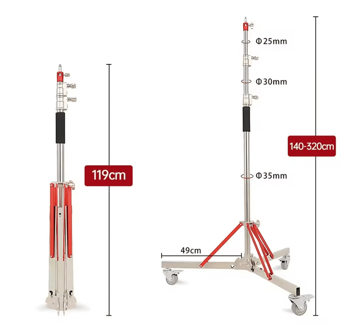 Stand Robuste avec roues (3.2M) vue 4 - Saymon Shop