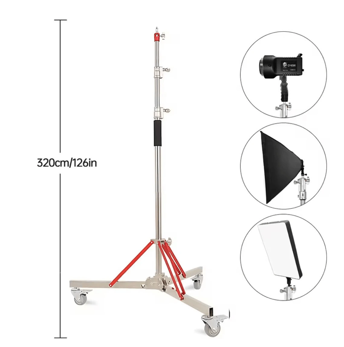 Stand Robuste avec roues (3.2M) vue 5 - Saymon Shop