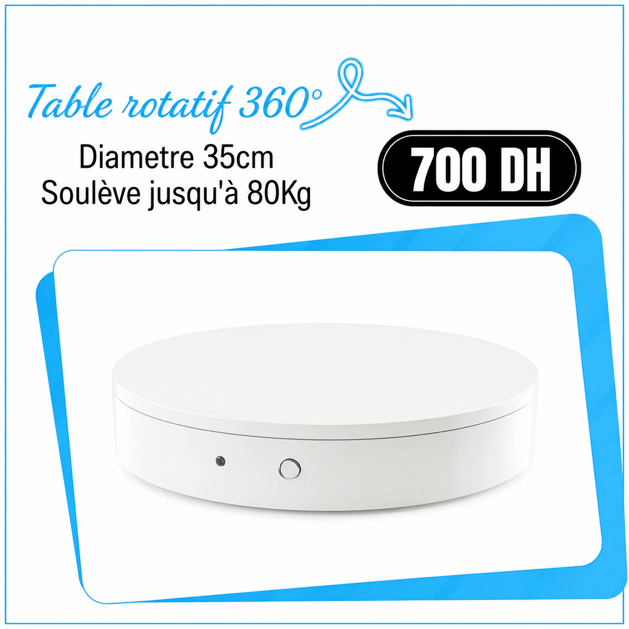Table rotatives 35CM 360° Soulève jusqu’à 80kg - Saymon Shop